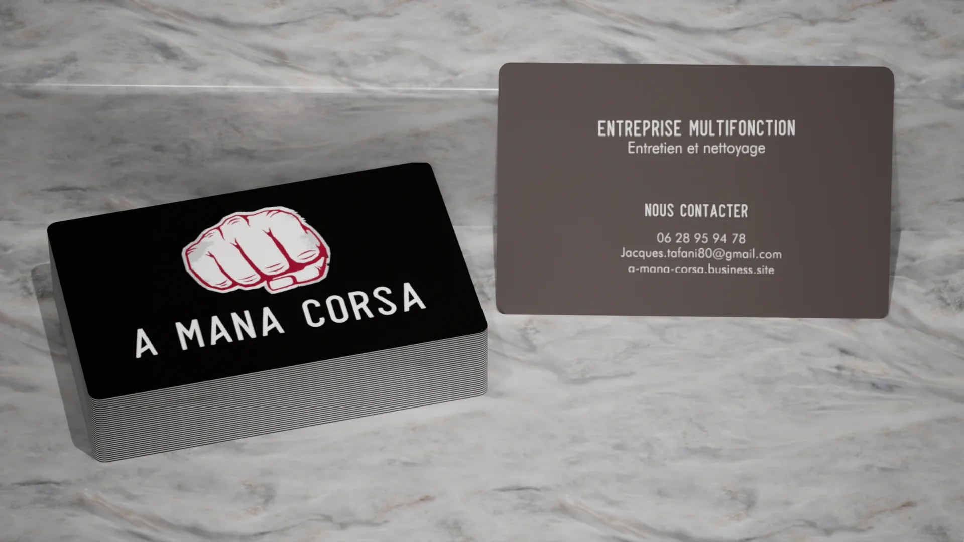 Carte de visite d'A Mana Corsa à Bastia