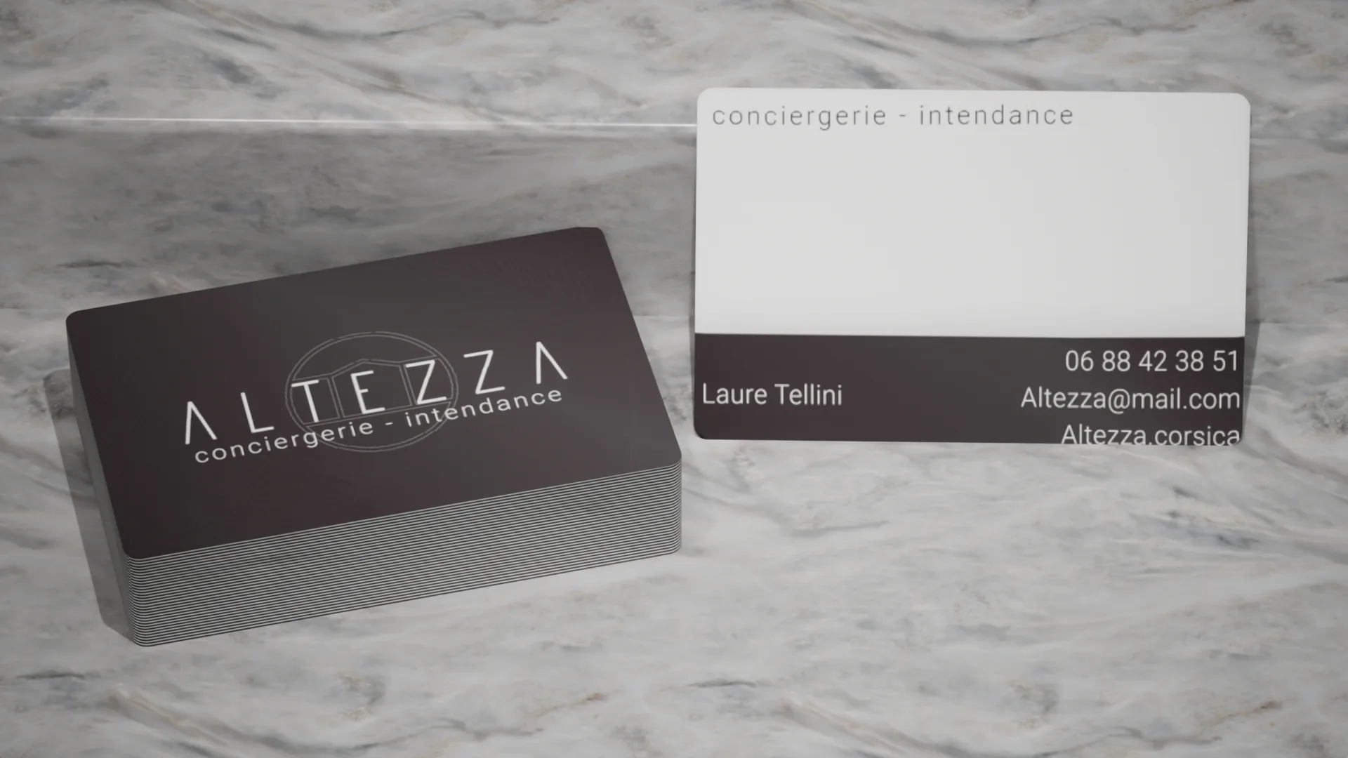Carte de visite d'Altezza, conciergerie et intendance