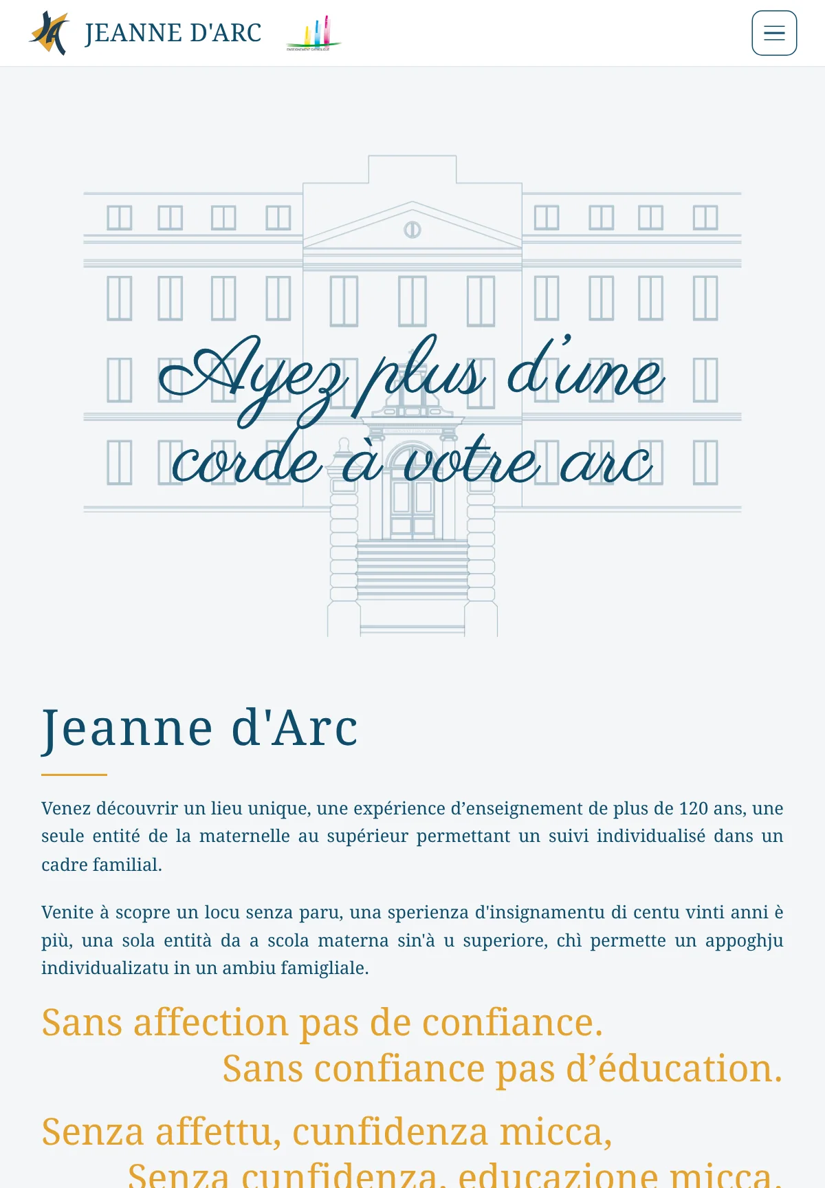 Le site Jeanne d'Arc sur tablette
