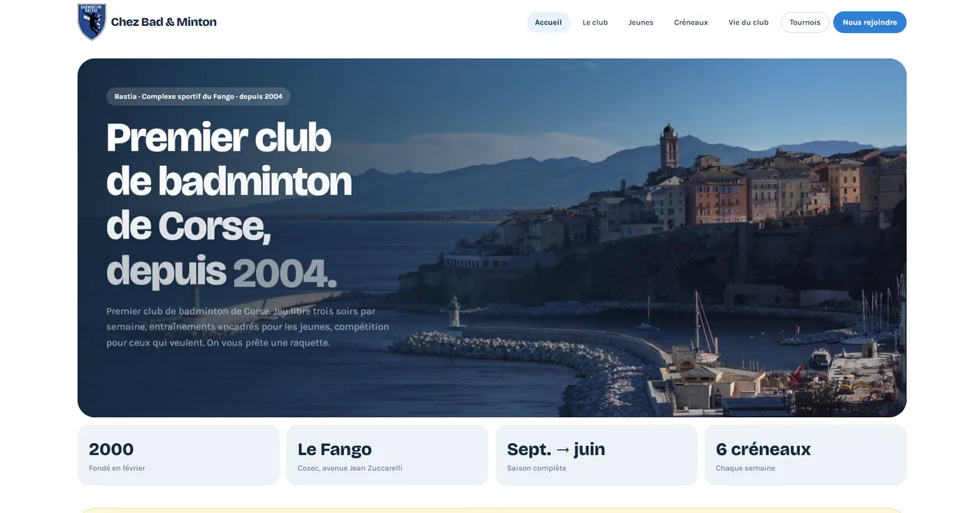 Chez Bad & Minton, réalisation web par Le Bureau